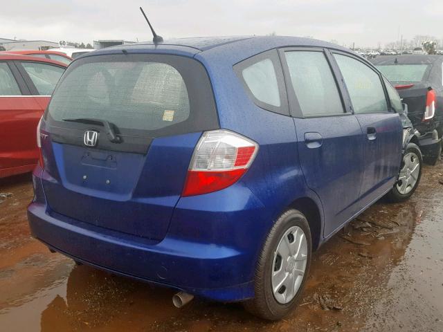 JHMGE8G35DC070465 - 2013 HONDA FIT BLUE photo 4