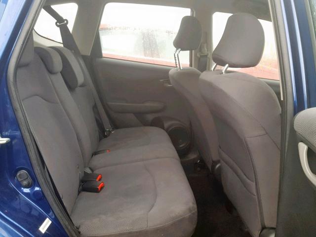 JHMGE8G35DC070465 - 2013 HONDA FIT BLUE photo 6