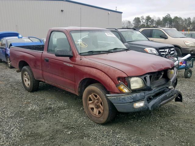 5TENL42N71Z832062 - 2001 TOYOTA TACOMA BURGUNDY photo 1