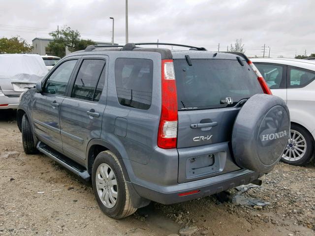 SHSRD78985U318067 - 2005 HONDA CR-V SE BLUE photo 3