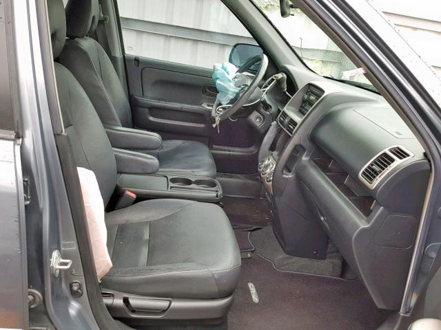 SHSRD78985U318067 - 2005 HONDA CR-V SE BLUE photo 5