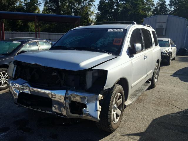 5N1AA08A34N735588 - 2004 NISSAN ARMADA SE SILVER photo 2