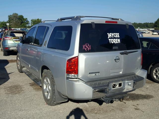 5N1AA08A34N735588 - 2004 NISSAN ARMADA SE SILVER photo 3