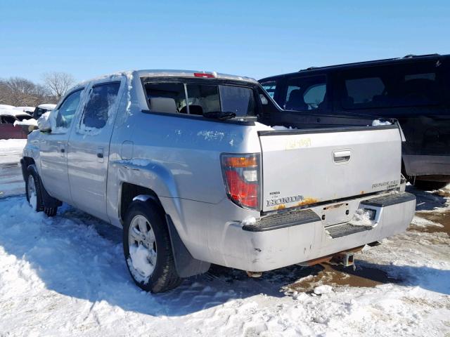 2HJYK16456H565065 - 2006 HONDA RIDGELINE SILVER photo 3