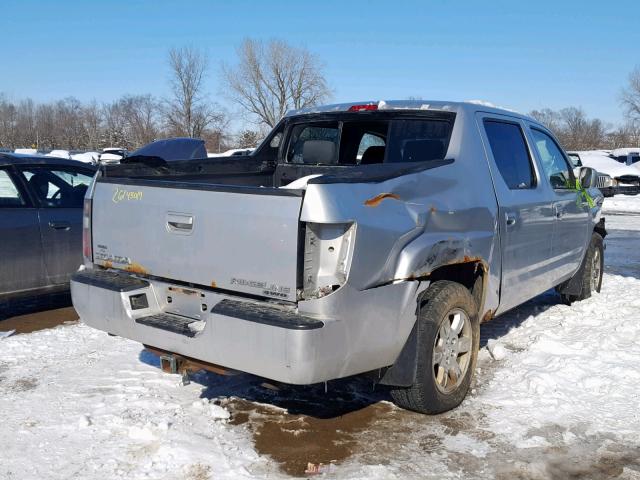 2HJYK16456H565065 - 2006 HONDA RIDGELINE SILVER photo 4