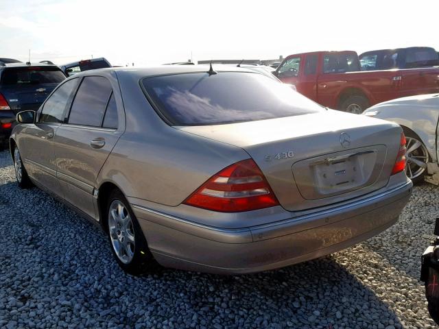 WDBNG70J52A254933 - 2002 MERCEDES-BENZ S 430 GOLD photo 3