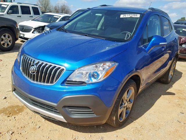 KL4CJASBXEB673933 - 2014 BUICK ENCORE BLUE photo 2