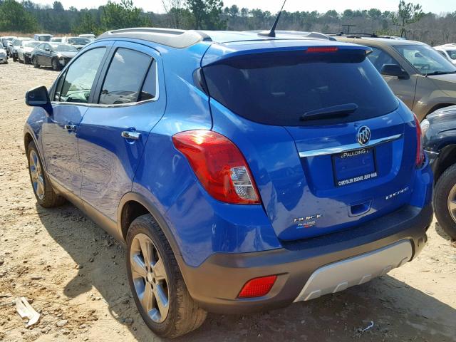 KL4CJASBXEB673933 - 2014 BUICK ENCORE BLUE photo 3