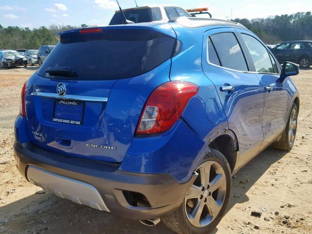 KL4CJASBXEB673933 - 2014 BUICK ENCORE BLUE photo 4