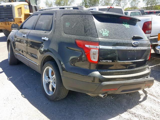 1FM5K7F84FGA56301 - 2015 FORD EXPLORER L BLACK photo 3