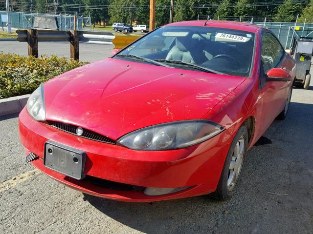 1ZWFT61L2Y5632440 - 2000 MERCURY COUGAR V6 RED photo 2