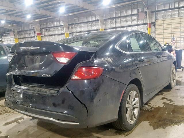 1C3CCCAB8FN734648 - 2015 CHRYSLER 200 LIMITE BLACK photo 4