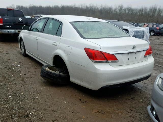 4T1BK3DB8BU386948 - 2011 TOYOTA AVALON BAS WHITE photo 3