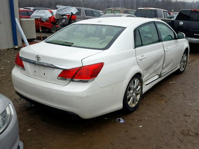 4T1BK3DB8BU386948 - 2011 TOYOTA AVALON BAS WHITE photo 4