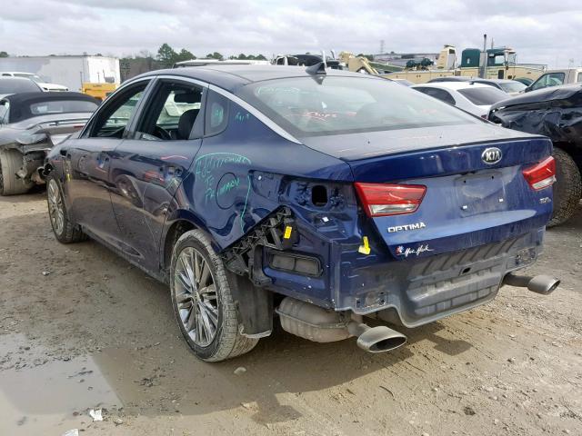 5XXGV4L21GG072399 - 2016 KIA OPTIMA SXL BLUE photo 3