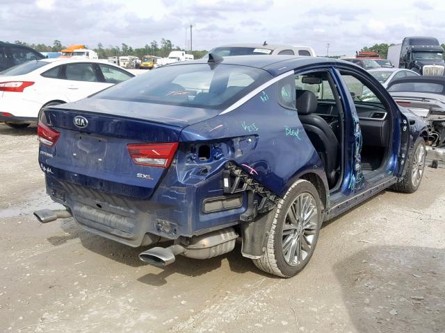 5XXGV4L21GG072399 - 2016 KIA OPTIMA SXL BLUE photo 4