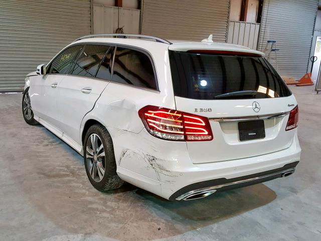 WDDHH8JB9GB310677 - 2016 MERCEDES-BENZ E 350 4MAT WHITE photo 3