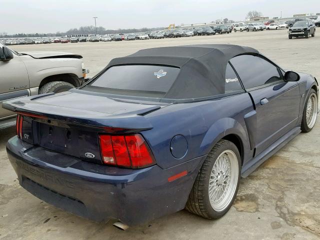 1FAFP45X73F313329 - 2003 FORD MUSTANG GT BLUE photo 4