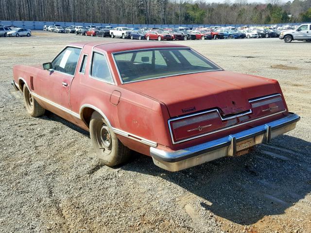 7G87F228805 - 1977 FORD T BIRD RED photo 3