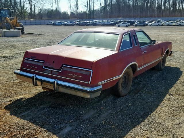 7G87F228805 - 1977 FORD T BIRD RED photo 4