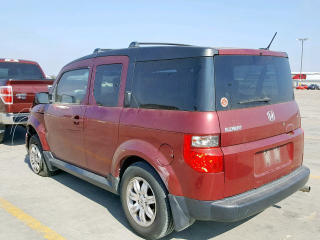 5J6YH18778L011939 - 2008 HONDA ELEMENT EX RED photo 3