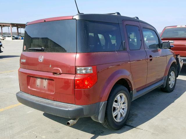 5J6YH18778L011939 - 2008 HONDA ELEMENT EX RED photo 4