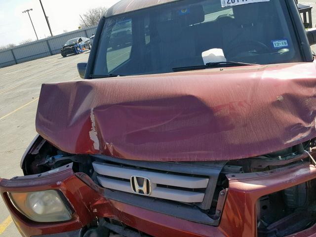 5J6YH18778L011939 - 2008 HONDA ELEMENT EX RED photo 9