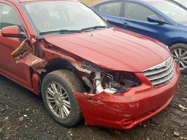 1C3LC56K27N516257 - 2007 CHRYSLER SEBRING TO RED photo 9