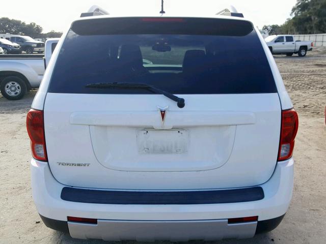 2CKDL63F276225493 - 2007 PONTIAC TORRENT WHITE photo 10