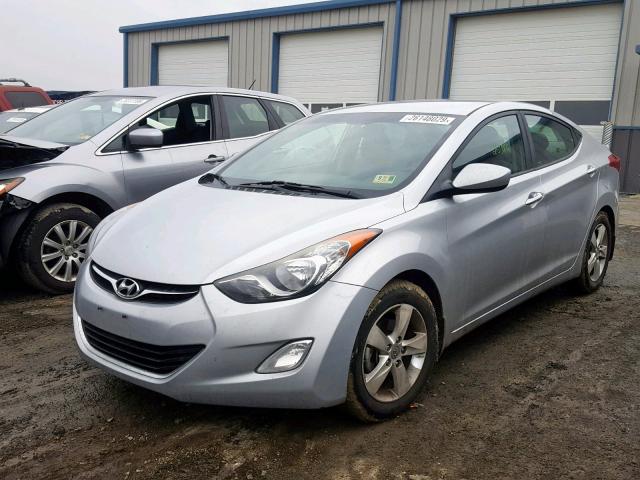 5NPDH4AE5DH155745 - 2013 HYUNDAI ELANTRA GL SILVER photo 2