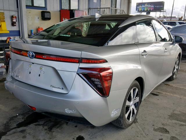 JTDBVRBD4HA002516 - 2017 TOYOTA MIRAI SILVER photo 4