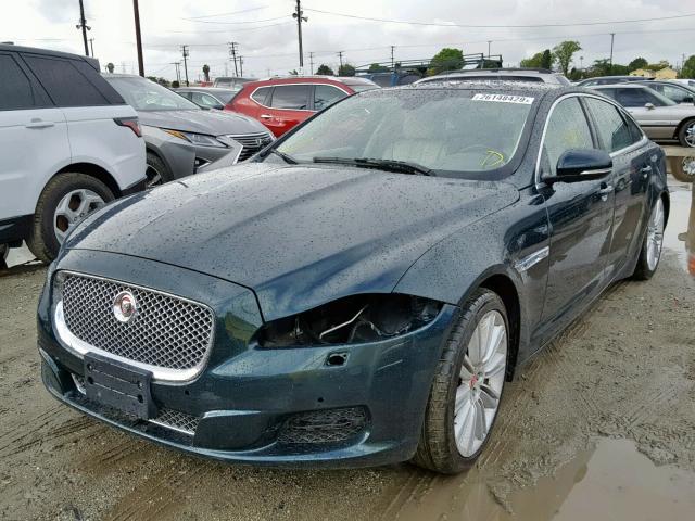 SAJWA2GT7EMV63471 - 2014 JAGUAR XJL SUPERC GREEN photo 2