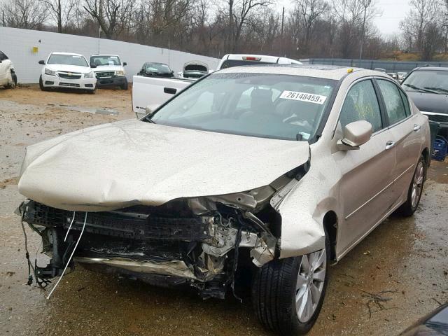 1HGCR2F88DA137152 - 2013 HONDA ACCORD EXL GOLD photo 2