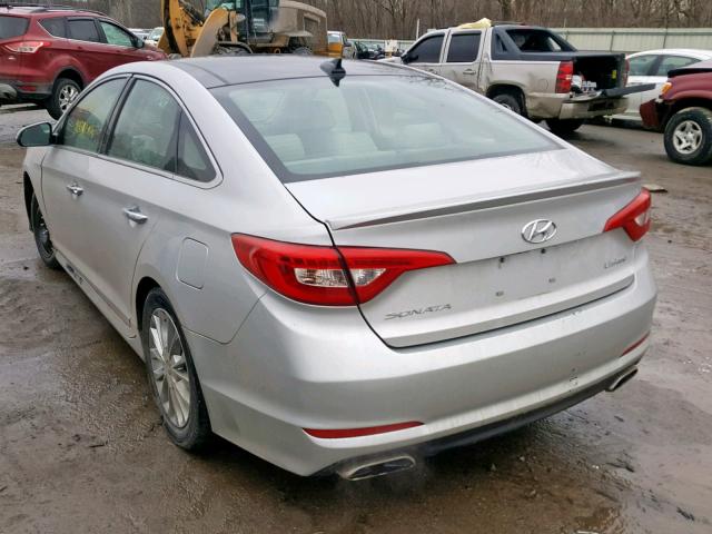 5NPE34AF2FH015070 - 2015 HYUNDAI SONATA SPO SILVER photo 3