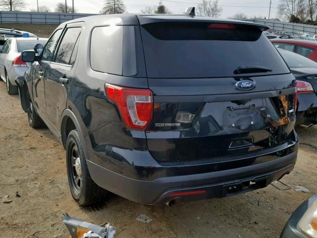 1FM5K8AR6HGC67007 - 2017 FORD EXPLORER P BLACK photo 3