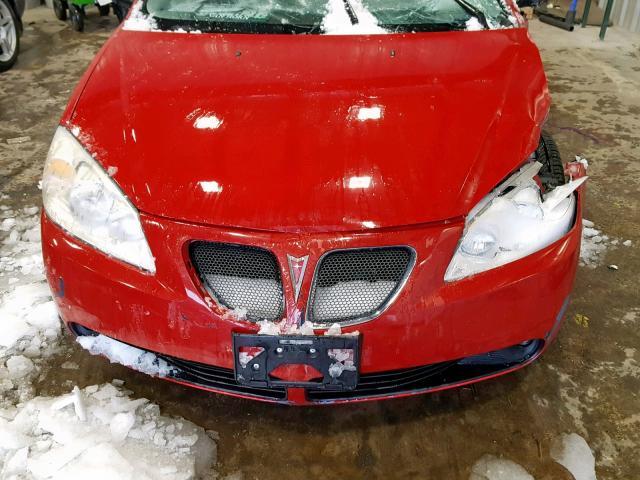 1G2ZH57N674139345 - 2007 PONTIAC G6 GT MAROON photo 7