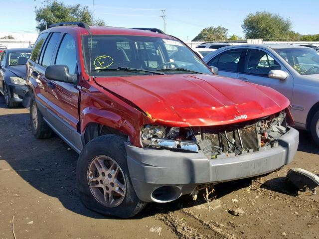 1J4GX48N24C362802 - 2004 JEEP GRAND CHER RED photo 1