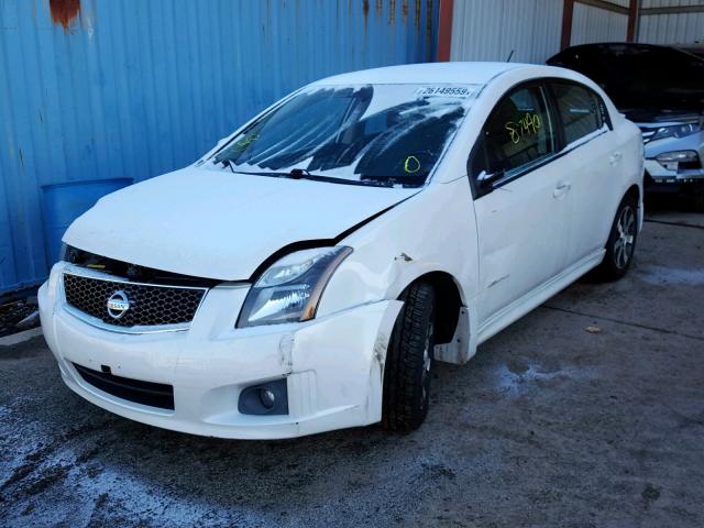 3N1AB6AP8CL702655 - 2012 NISSAN SENTRA 2.0 WHITE photo 2