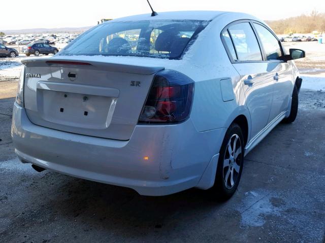 3N1AB6AP8CL702655 - 2012 NISSAN SENTRA 2.0 WHITE photo 4