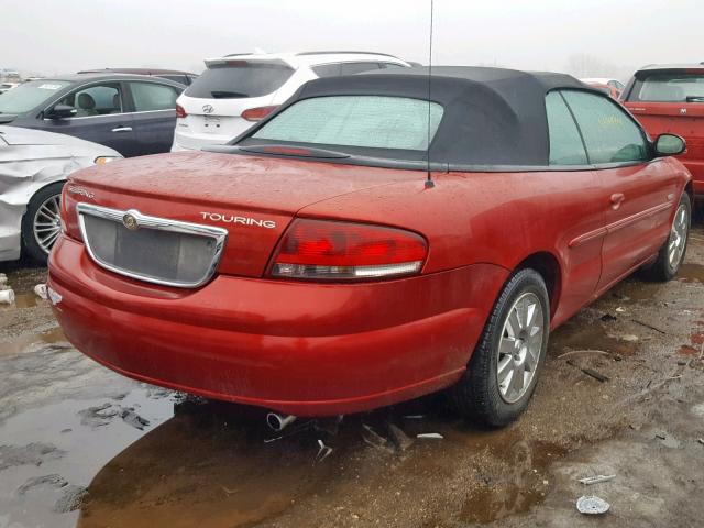 1C3EL55R85N565726 - 2005 CHRYSLER SEBRING TO RED photo 4