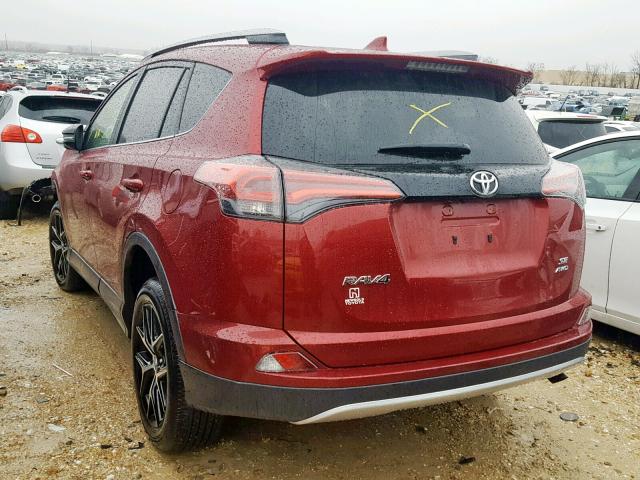 JTMJFREV7JD242113 - 2018 TOYOTA RAV4 SE RED photo 3