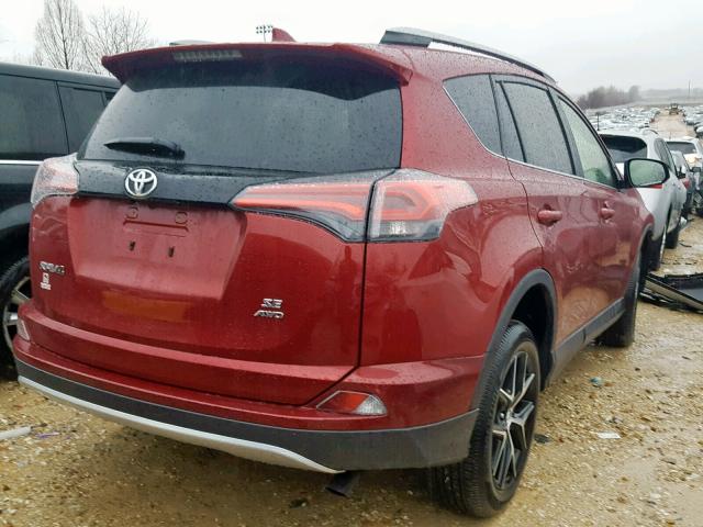 JTMJFREV7JD242113 - 2018 TOYOTA RAV4 SE RED photo 4