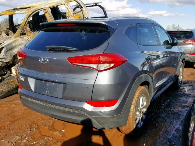 KM8J3CA43HU449087 - 2017 HYUNDAI TUCSON LIM GRAY photo 4