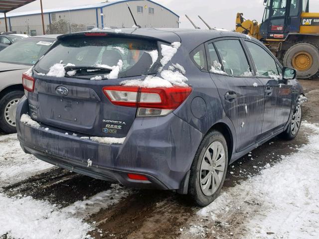 4S3GTAA69H3702259 - 2017 SUBARU IMPREZA GRAY photo 4