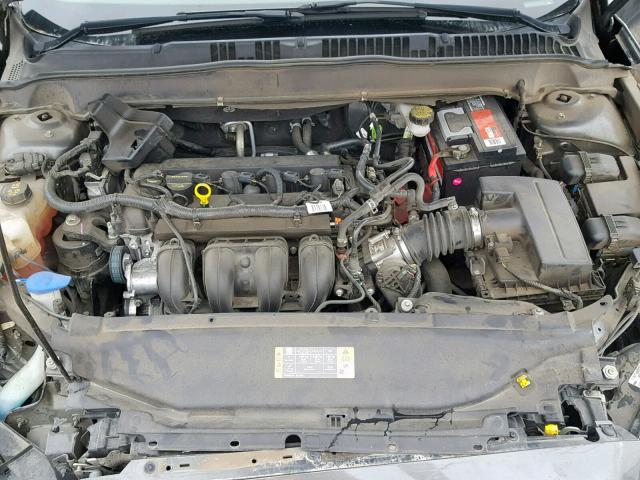 3FA6P0G78FR150610 - 2015 FORD FUSION S GRAY photo 7