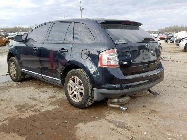 2FMDK38C48BA53298 - 2008 FORD EDGE SEL BLUE photo 3