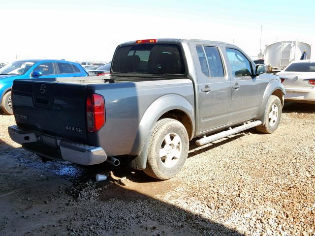 1N6AD07W15C423370 - 2005 NISSAN FRONTIER C GRAY photo 4