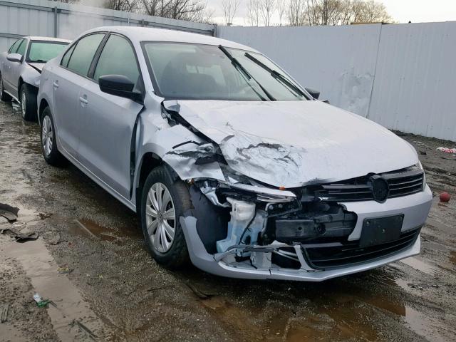 3VW2K7AJ2EM335104 - 2014 VOLKSWAGEN JETTA BASE SILVER photo 1