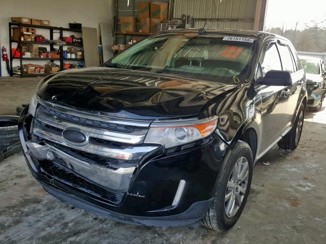 2FMDK3JC4BBB46758 - 2011 FORD EDGE SEL BLACK photo 2