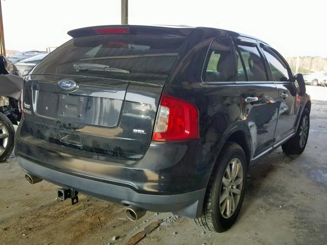 2FMDK3JC4BBB46758 - 2011 FORD EDGE SEL BLACK photo 4